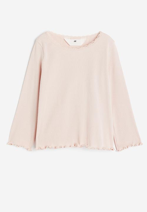 H&M - Ribbed jersey top - pink
