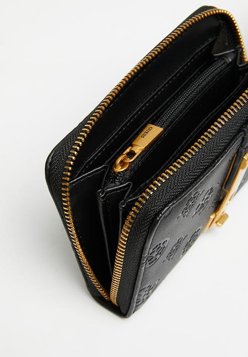GUESS - James logo slg medium zip around-black
