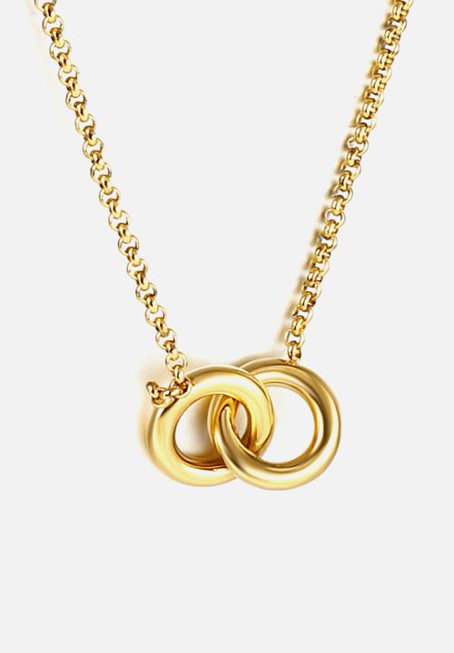 Zoe on Trend - Interlocking love necklace - gold