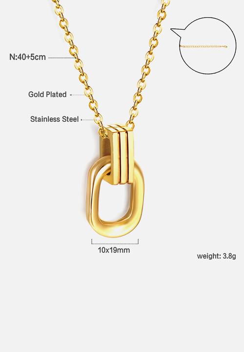 Zoe on Trend - Designer pendant necklace - gold
