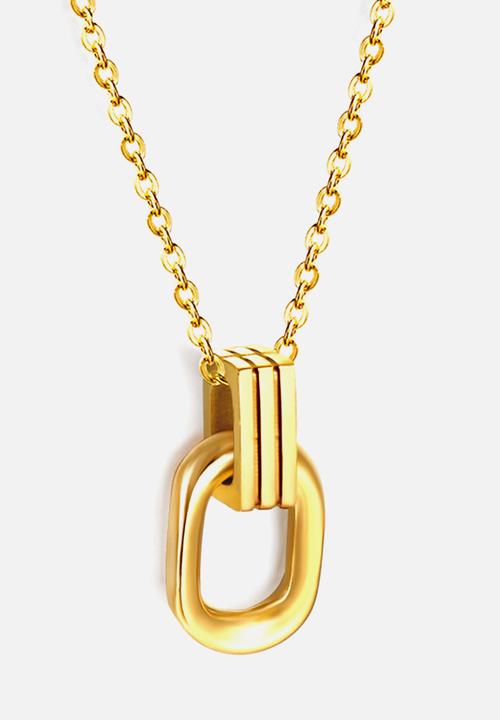Zoe on Trend - Designer pendant necklace - gold