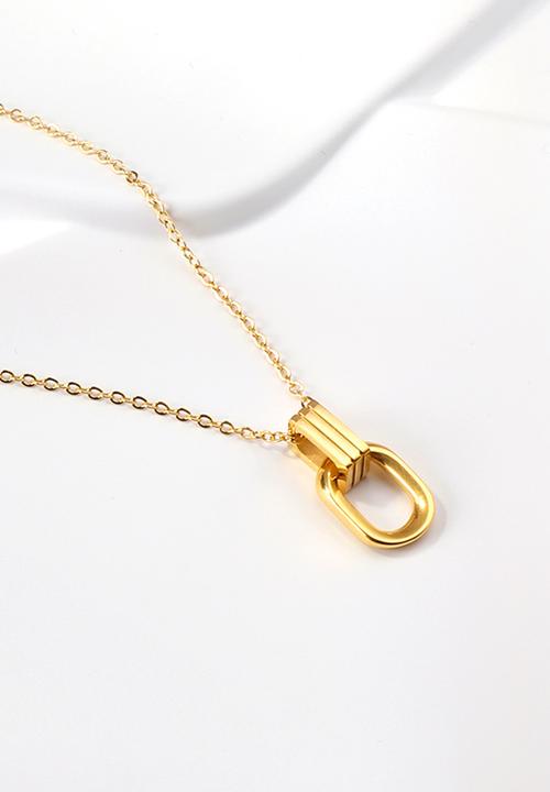 Zoe on Trend - Designer pendant necklace - gold