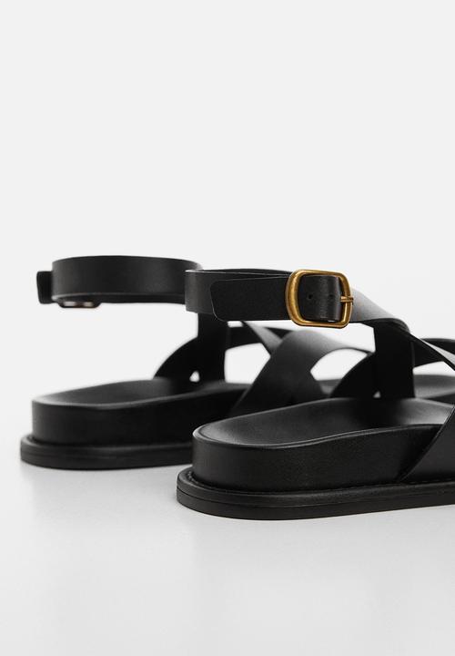 MANGO - Utila strappy sandal - black
