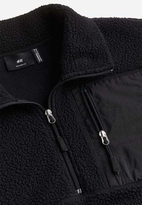 H&M - Thermolite® regular fit teddy top - black