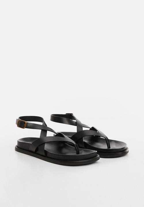 MANGO - Utila strappy sandal - black
