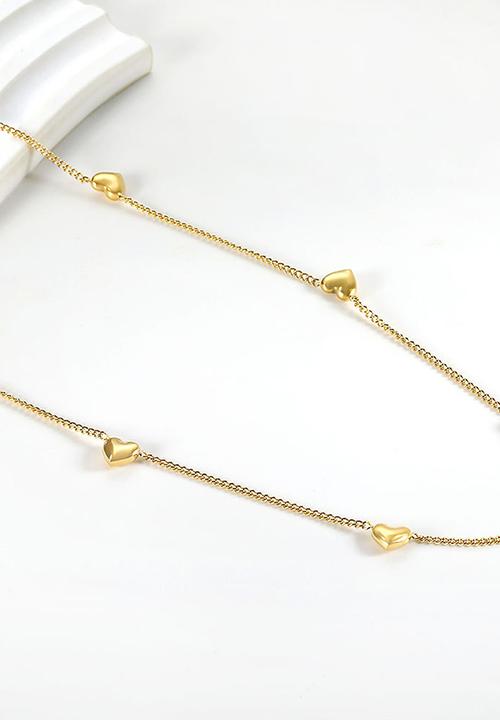 Zoe on Trend - Integrated heart necklace - gold