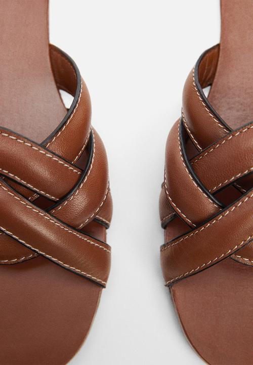 MANGO - Doblet slip on sandal - medium brown