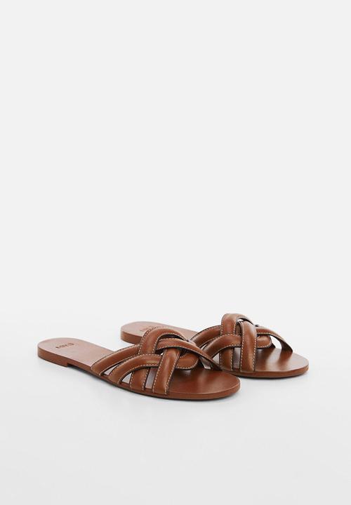 MANGO - Doblet slip on sandal - medium brown