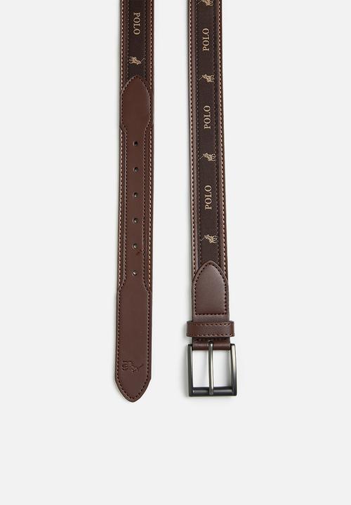 POLO - Alessandro Coated Leather Belt - Brown