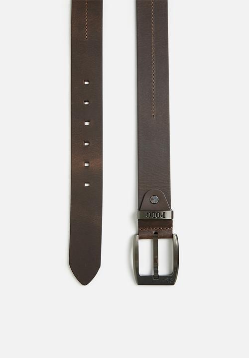 POLO - Calvin Leather Belt - Brown