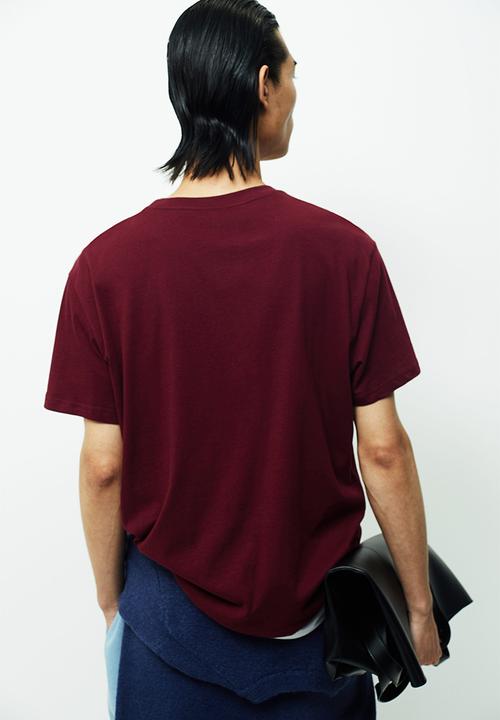 H&M - Regular fit t-shirt - burgundy