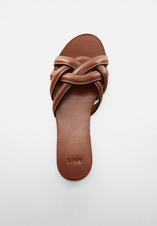 MANGO - Doblet slip on sandal - medium brown