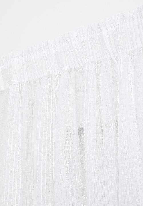 Sixth Floor - Sierra Linear Sheer Taped Curtain - White