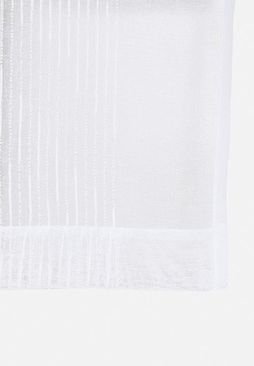 Sixth Floor - Sierra Linear Sheer Taped Curtain - White