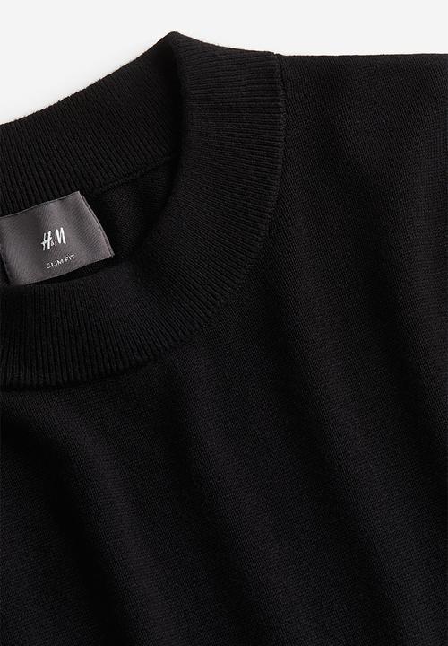H&M - Slim fit fine-knit turtleneck jumper - black