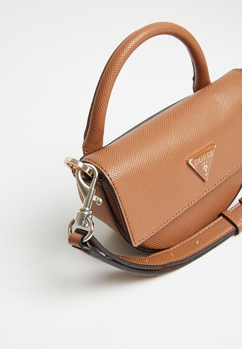 GUESS - Eco ivy top handle flap - cognac
