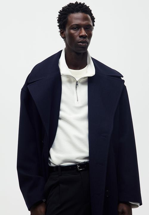 H&M - Regular fit zip-top sweatshirt - white