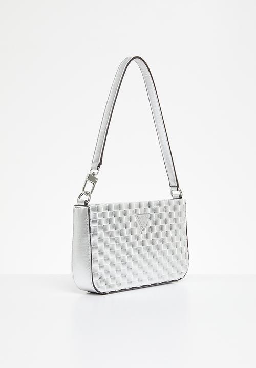 GUESS - Twiller mini top zip shoulder - silver