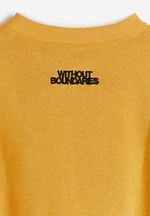 H&M - Oversized fit printed sweatshirt - yellow,multi
