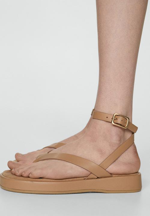 MANGO - Tila flatform sandal - medium brown