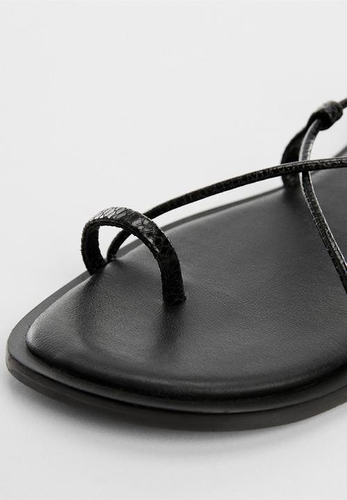 MANGO - Gozo strappy sandal - black