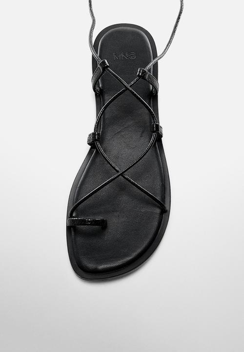 MANGO - Gozo strappy sandal - black