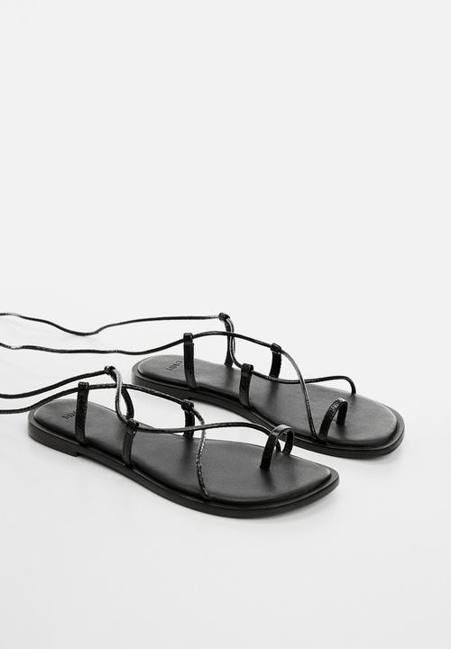 MANGO - Gozo strappy sandal - black