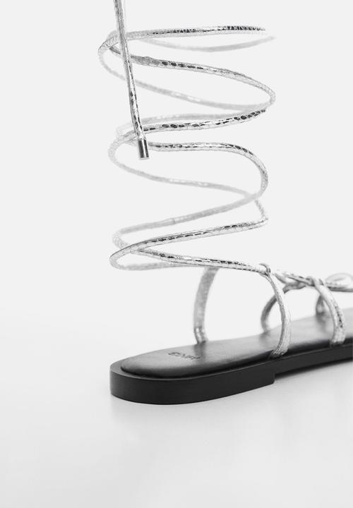 MANGO - Gozo strappy sandal - silver