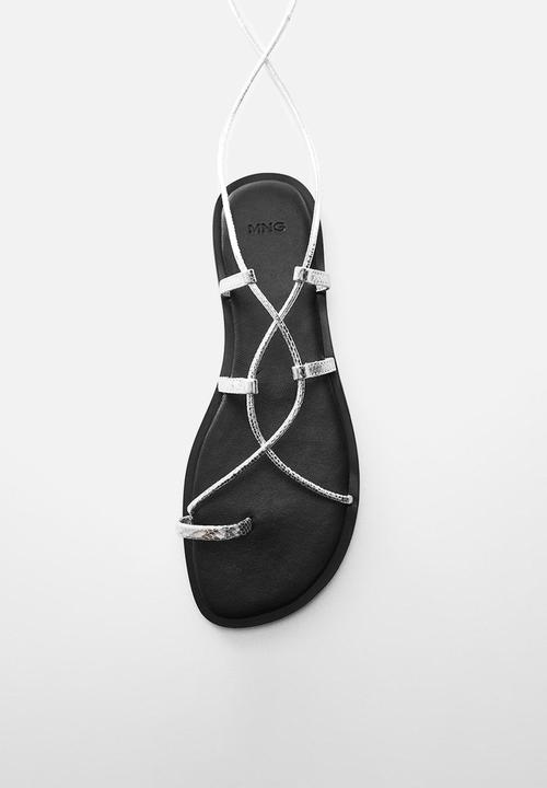 MANGO - Gozo strappy sandal - silver