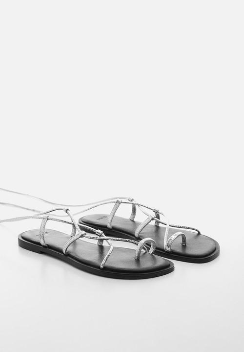 MANGO - Gozo strappy sandal - silver