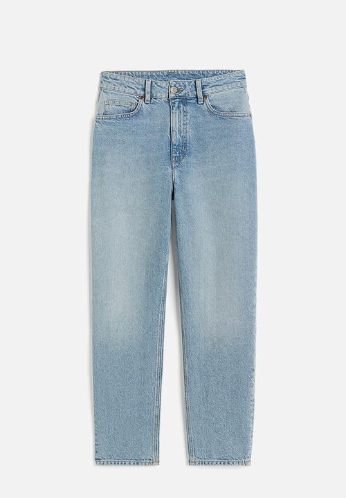 H&M - Slim mom high ankle jeans - light denim blue 