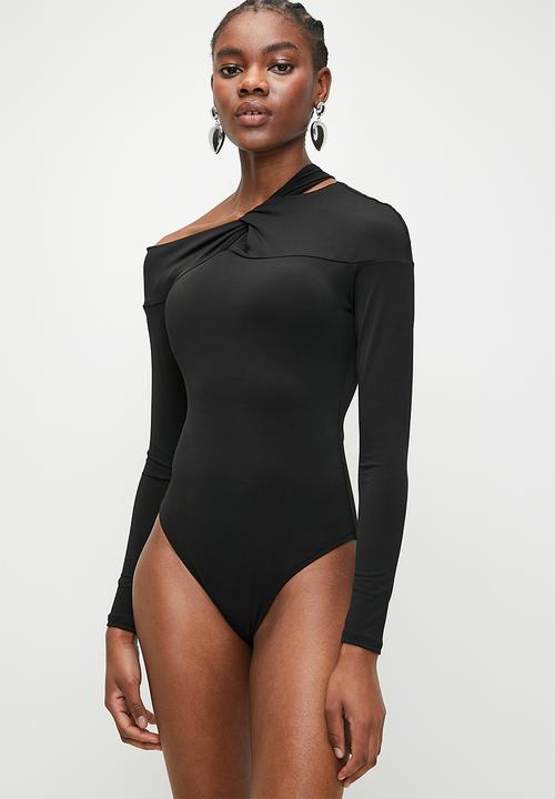 Superbalist - Asymmetrical bodysuit - black