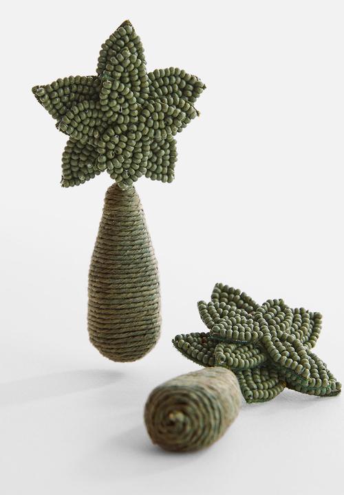 MANGO - Earrings margot - green