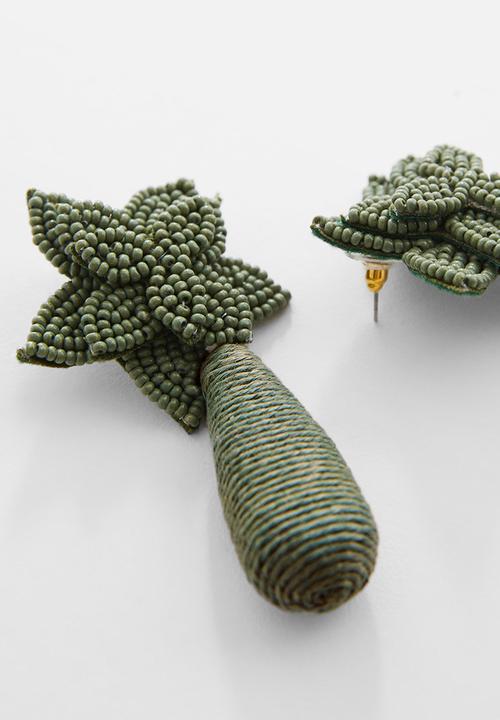 MANGO - Earrings margot - green