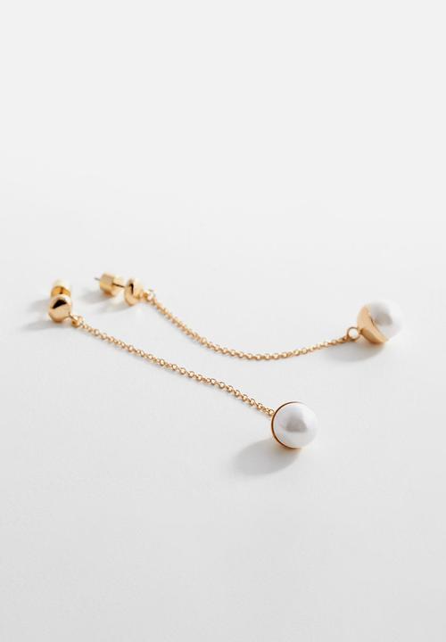 MANGO - Earrings fez - gold