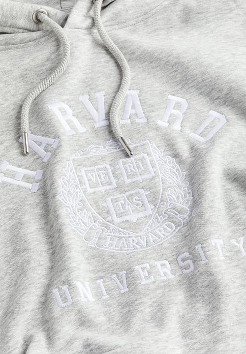 H&M - Motif-front hoodie - grey