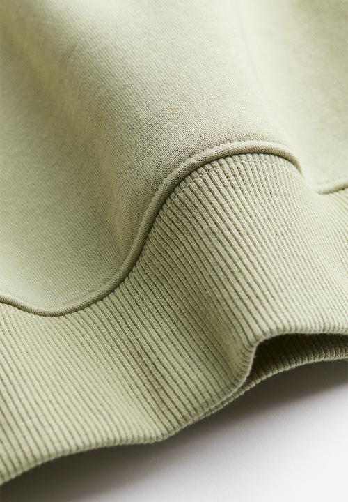 H&M - Text-motif hoodie - green