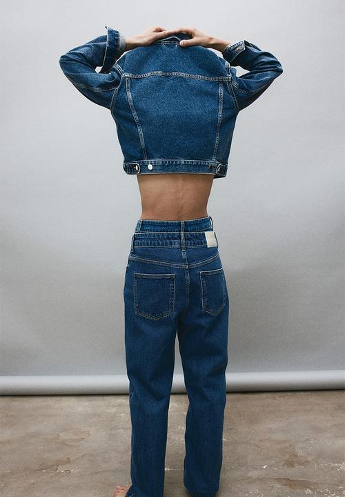 H&M - Tapered high jeans - blue