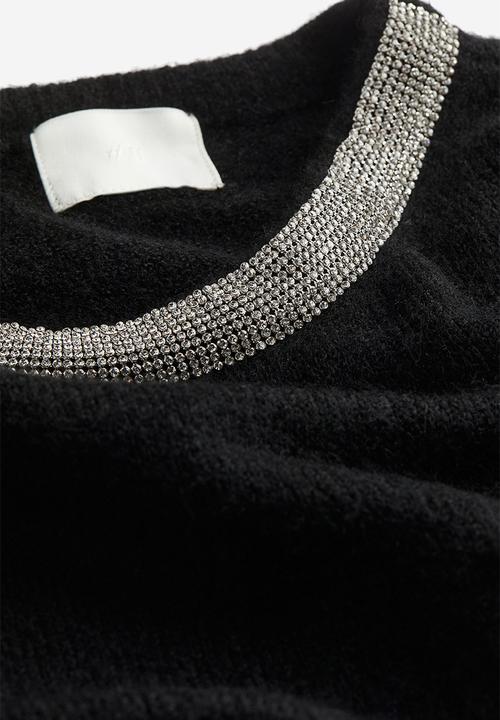 H&M - Rhinestone-embellished dress - black