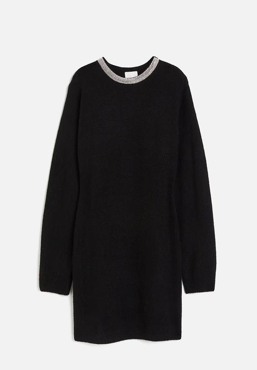 H&M - Rhinestone-embellished dress - black