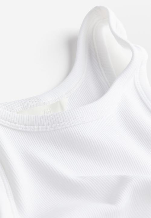 H&M - Ribbed vest top - white