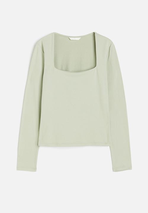 H&M - Long-sleeved jersey top - green