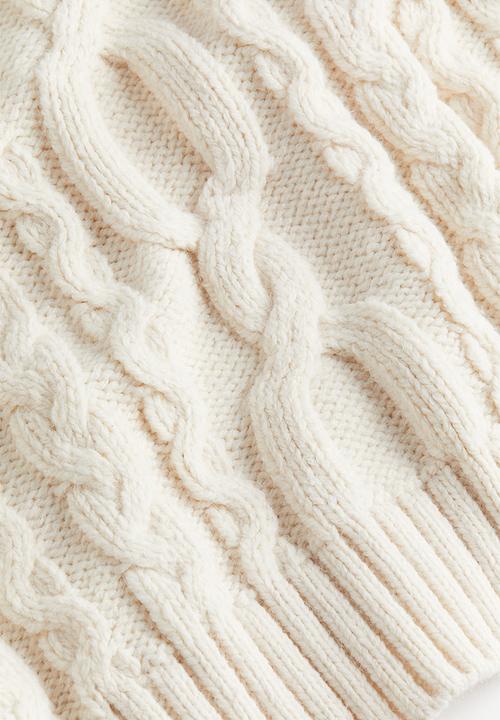 H&M - Cable-knit turtleneck jumper - cream