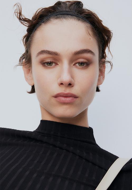 H&M - Ribbed turtleneck top - black