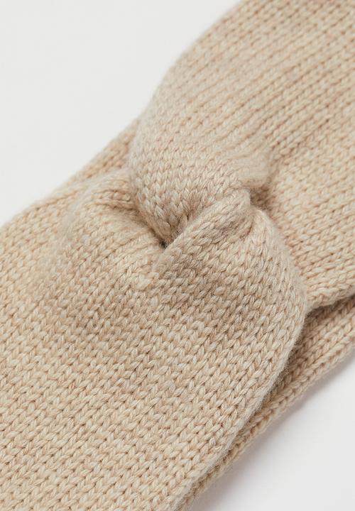 H&M - Knitted headband - light beige
