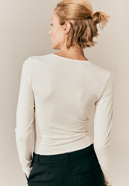 H&M - Buckle-detail top - cream