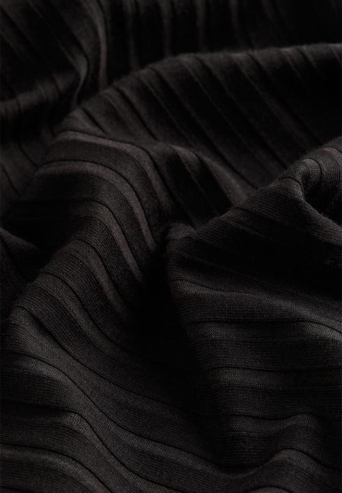 H&M - Ribbed trousers - black