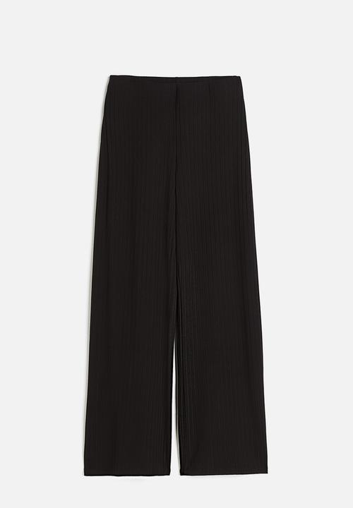 H&M - Ribbed trousers - black