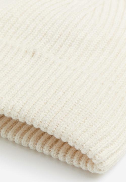 H&M - Rib-knit hat - cream