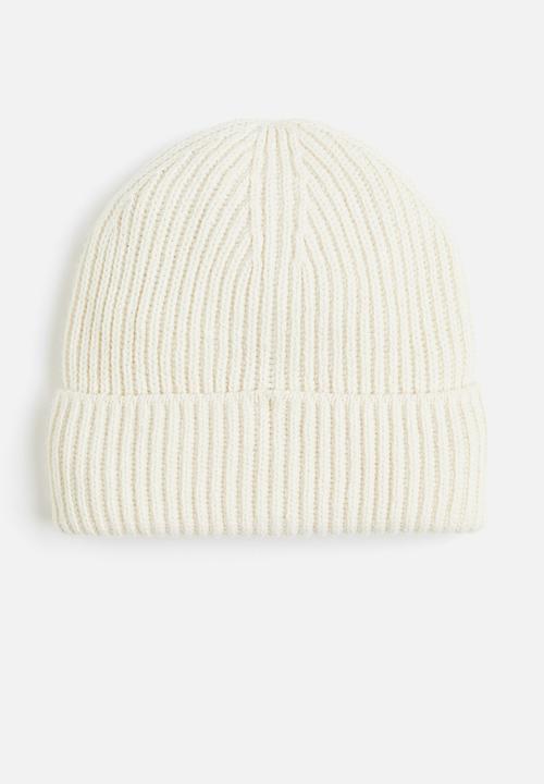 H&M - Rib-knit hat - cream
